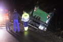 Container LKW umgestuerzt Koeln Brueck Bruecker- Dellbruecker Mauspfad P176